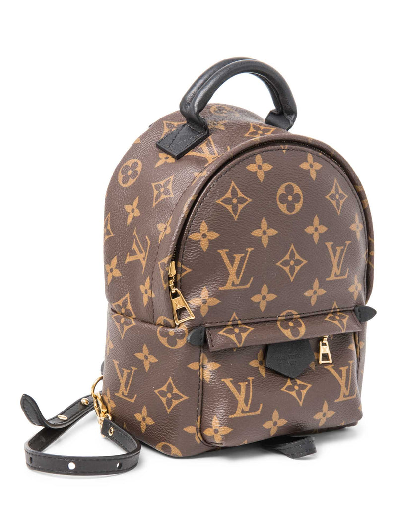 Louis Vuitton Monogram Palm Springs Mini Backpack Brown Black-designer resale