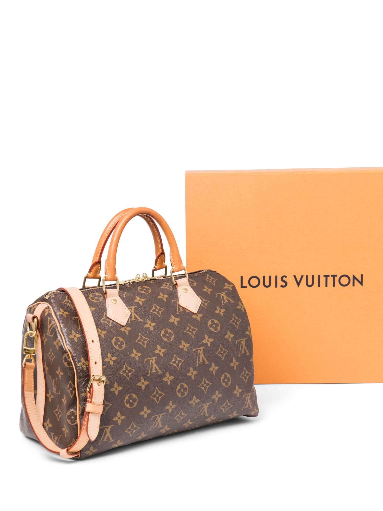 Louis Vuitton Monogram Speedy Bandouliere Bag 30 Brown-designer resale