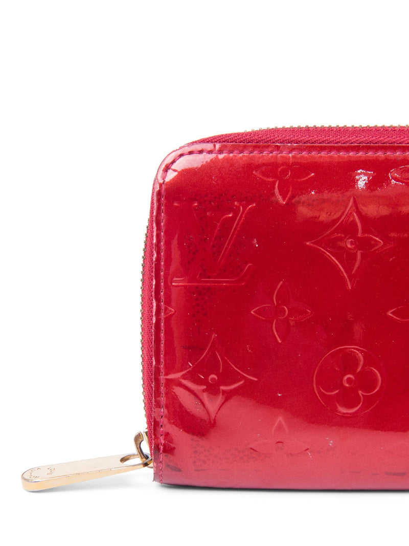 Louis Vuitton Patent Leather Monogram Long Wallet Red-designer resale