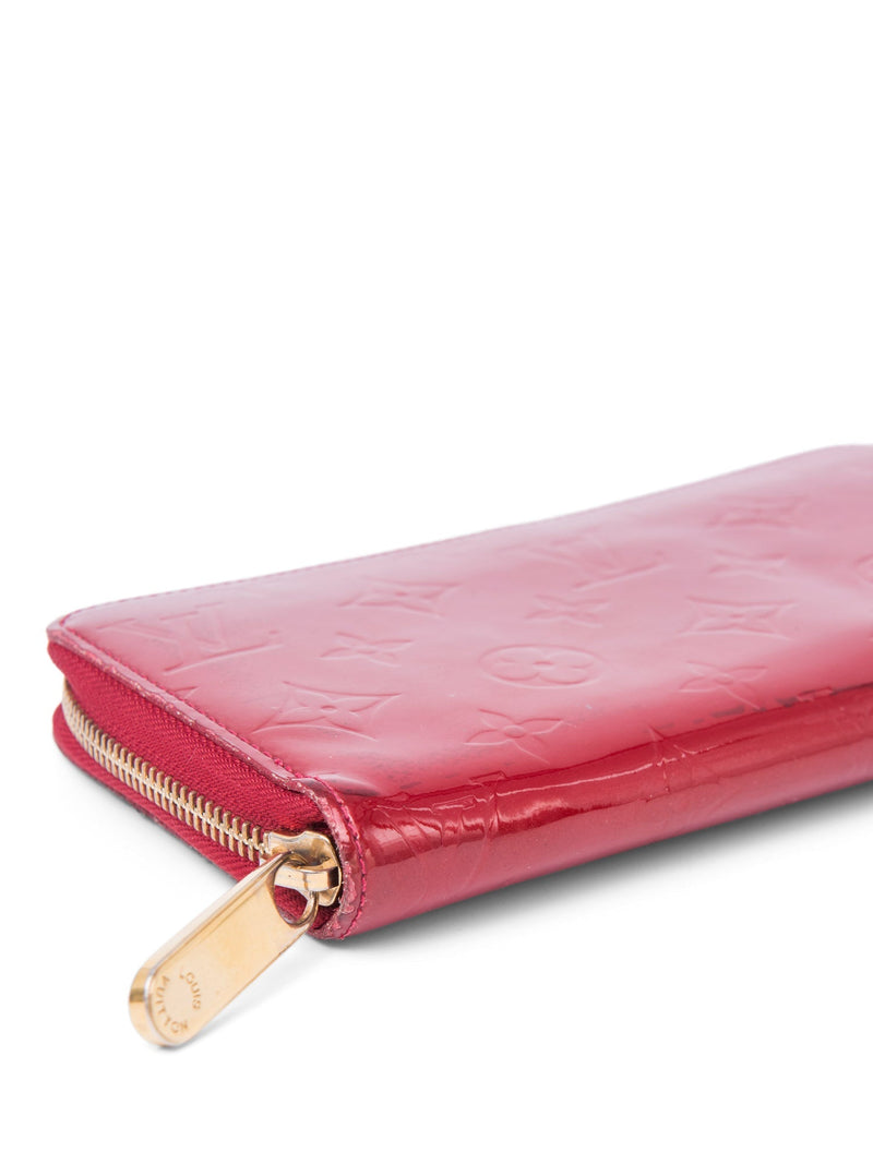 Louis Vuitton Patent Leather Monogram Long Wallet Red-designer resale