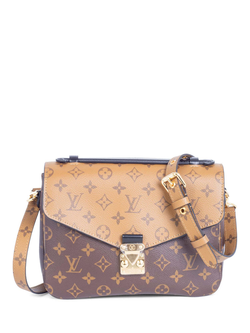 Louis Vuitton Reverse Monogram Pochette Metis Bag Brown Beige-designer resale