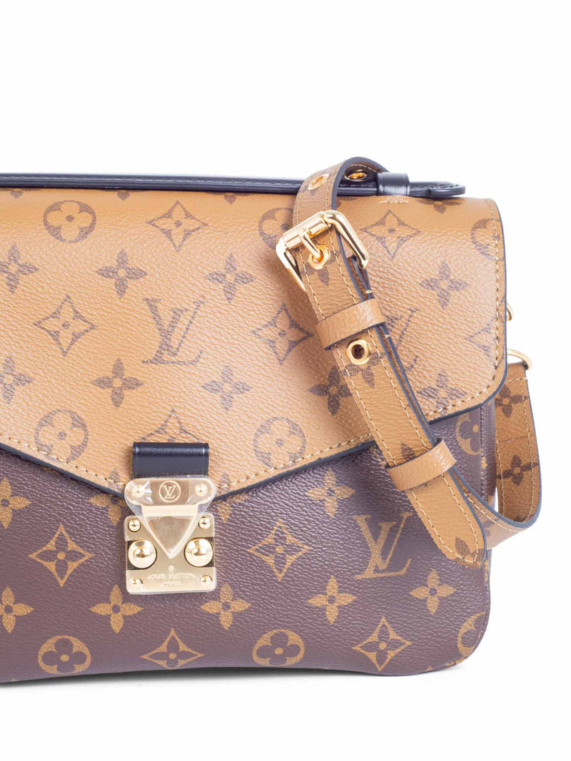 Louis Vuitton Reverse Monogram Pochette Metis Bag Brown Beige-designer resale