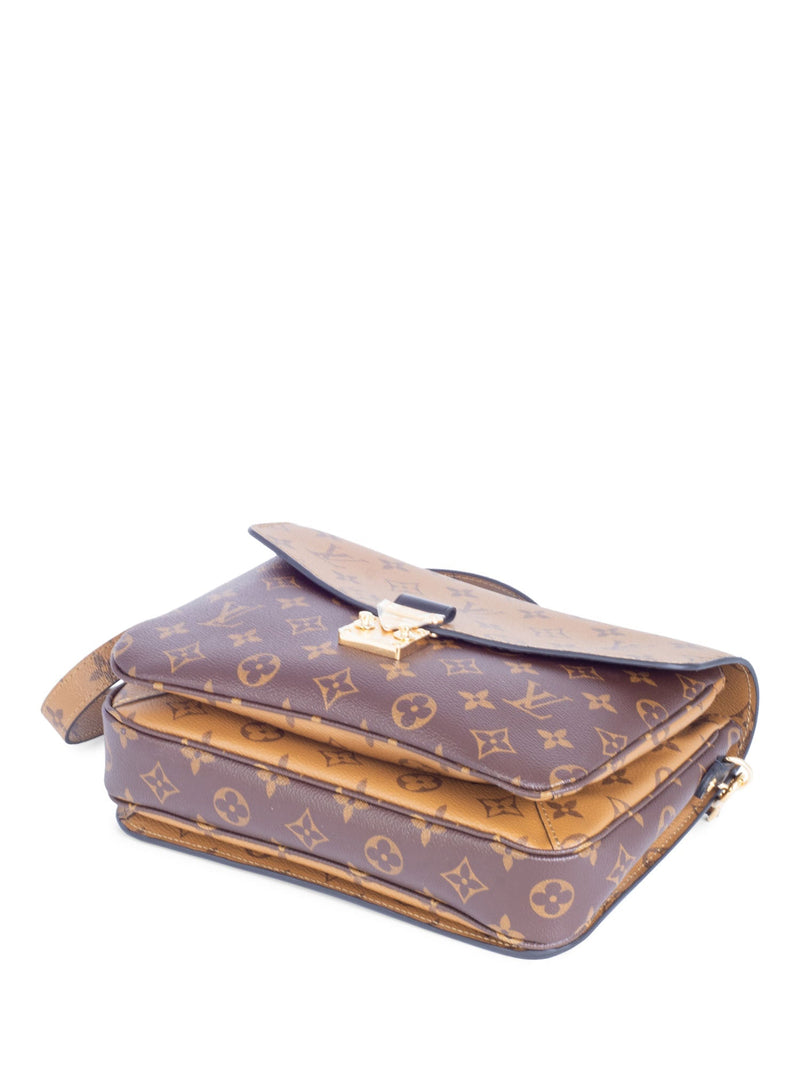 Louis Vuitton Reverse Monogram Pochette Metis Bag Brown Beige-designer resale