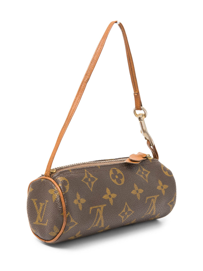 Louis Vuitton Vintage Monogram Mini Papillon Pochette Bag Brown-designer resale