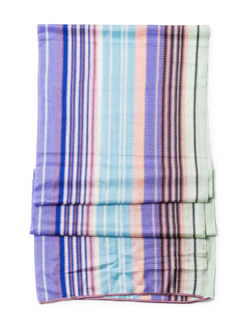 Missoni Knitted Striped Scarf Multicolor-designer resale