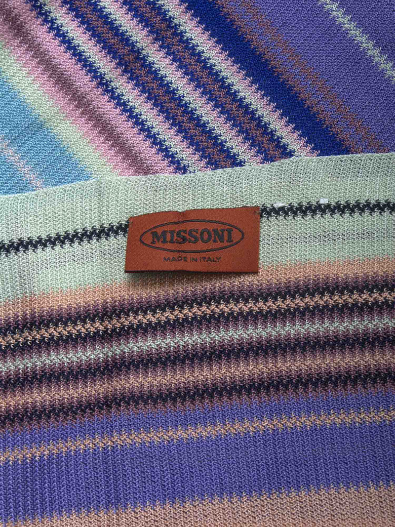 Missoni Knitted Striped Scarf Multicolor-designer resale