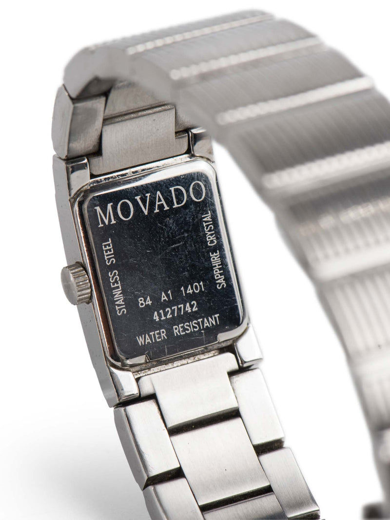 Movado Stainless Steel Pearl Watch-designer resale