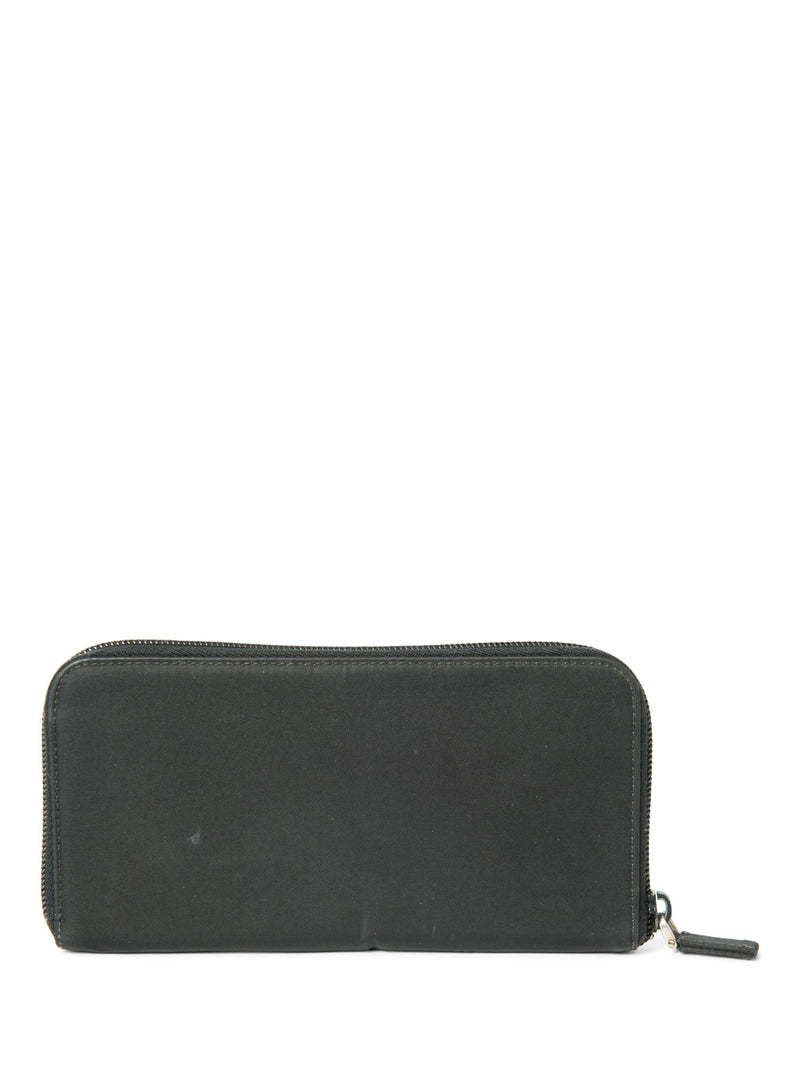 Prada Logo Tessuto Long Wallet Black-designer resale