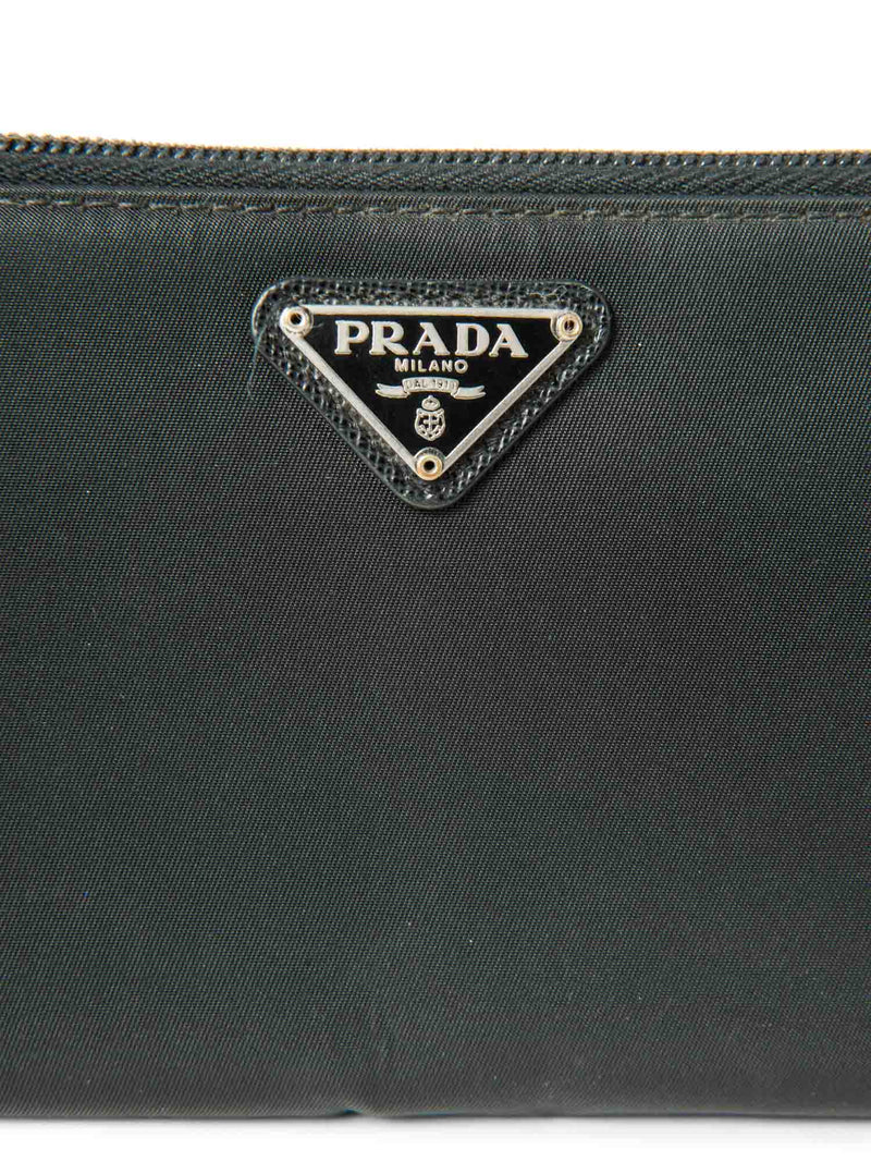 Prada Logo Tessuto Long Wallet Black-designer resale