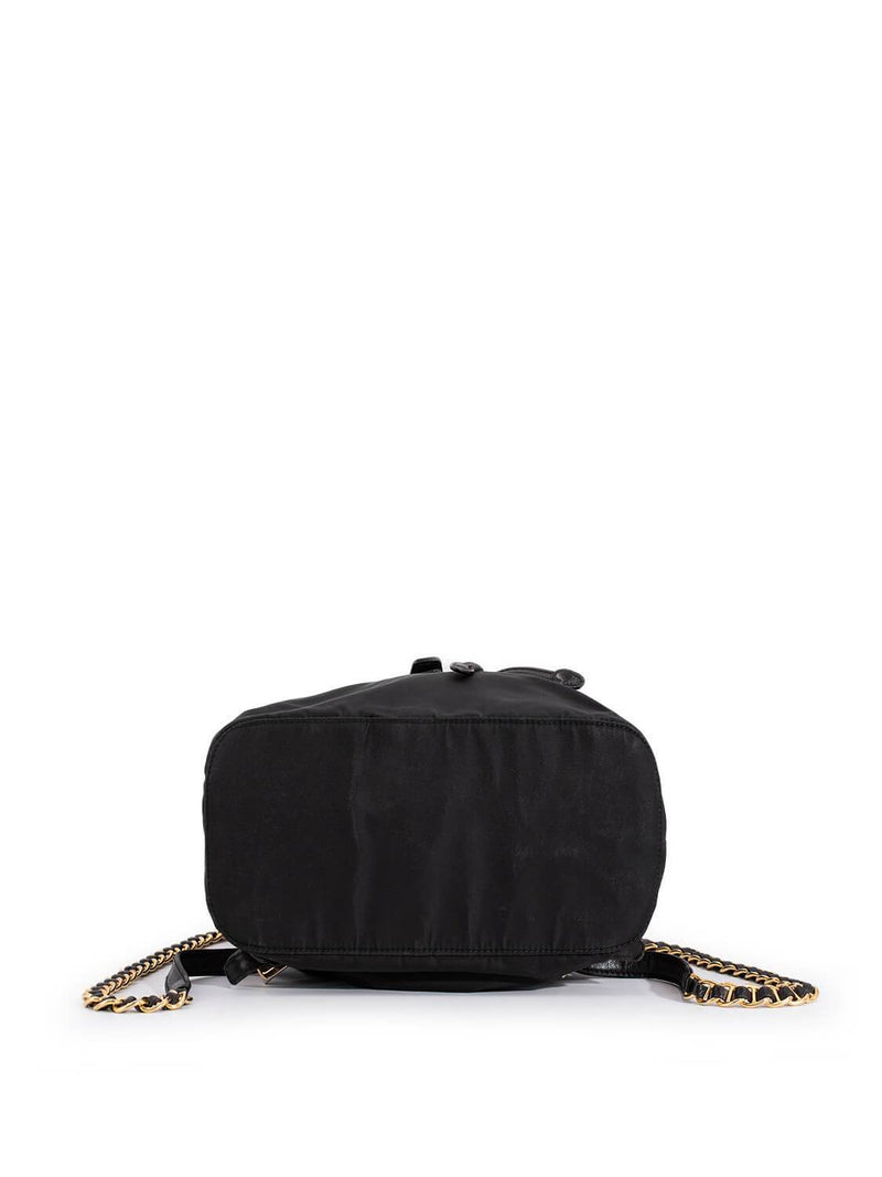 Prada Logo Tessuto Vela Chain Mini Backpack-designer resale