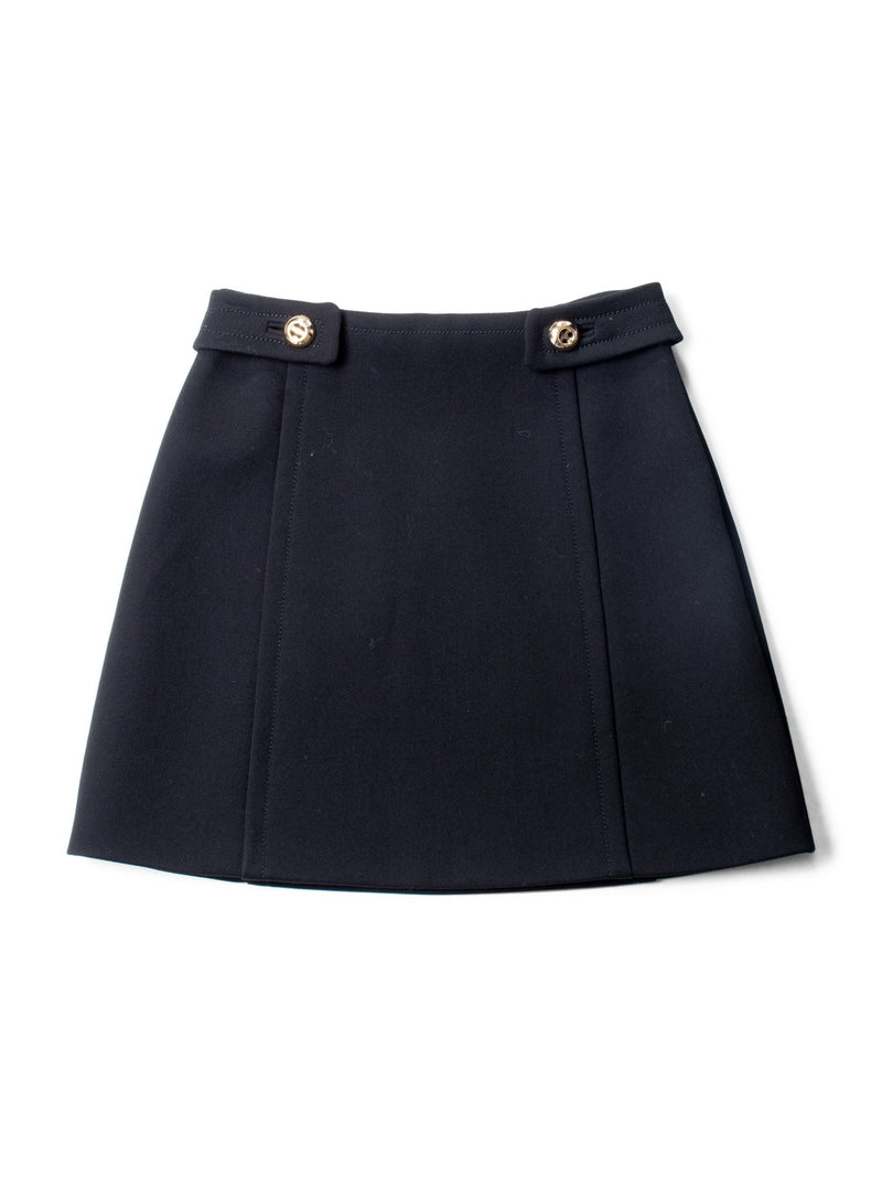 Prada Mini Skirt Black Gold-designer resale