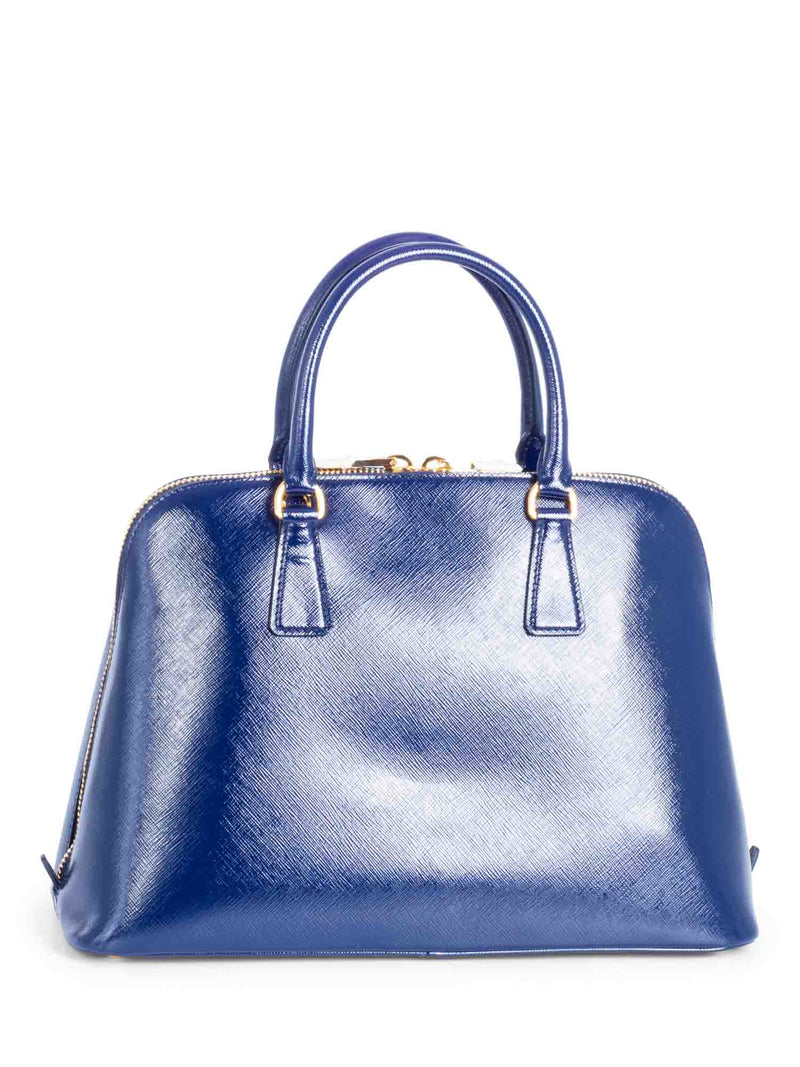 PRADA Navy Blue Saffiano Leather Handbag