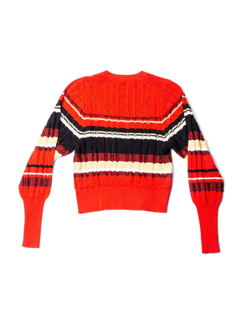 Proenza Schouler Knitted Striped Sweater Red-designer resale