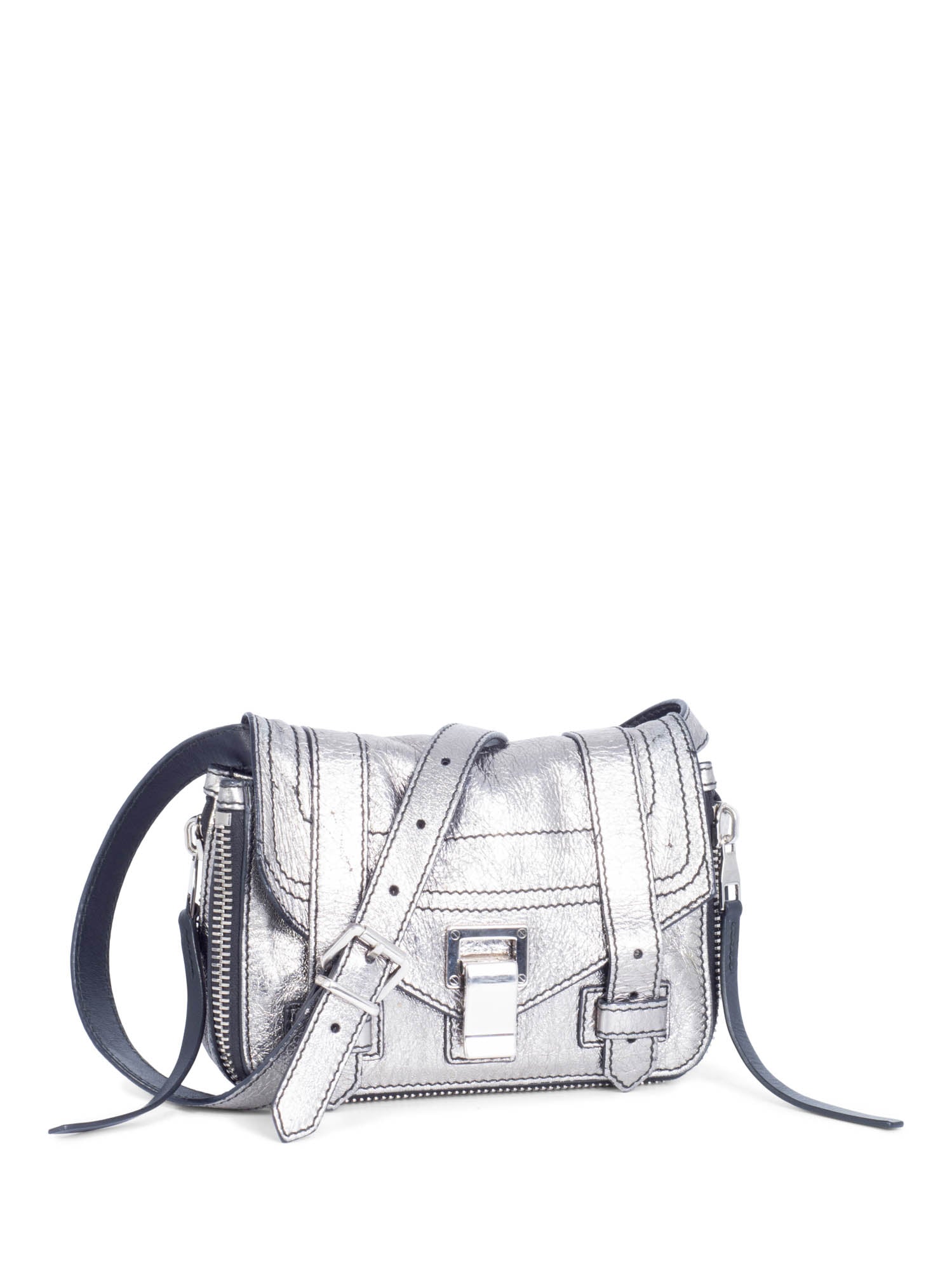 Proenza Schouler PS1 Mini Crossbody Bag Silver-designer resale