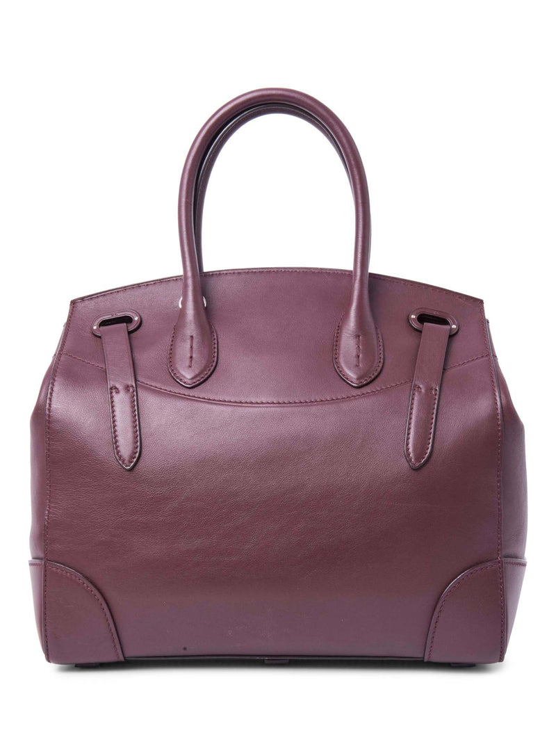 Ralph Lauren Logo Leather Ricky Bag Burgundy 33-designer resale