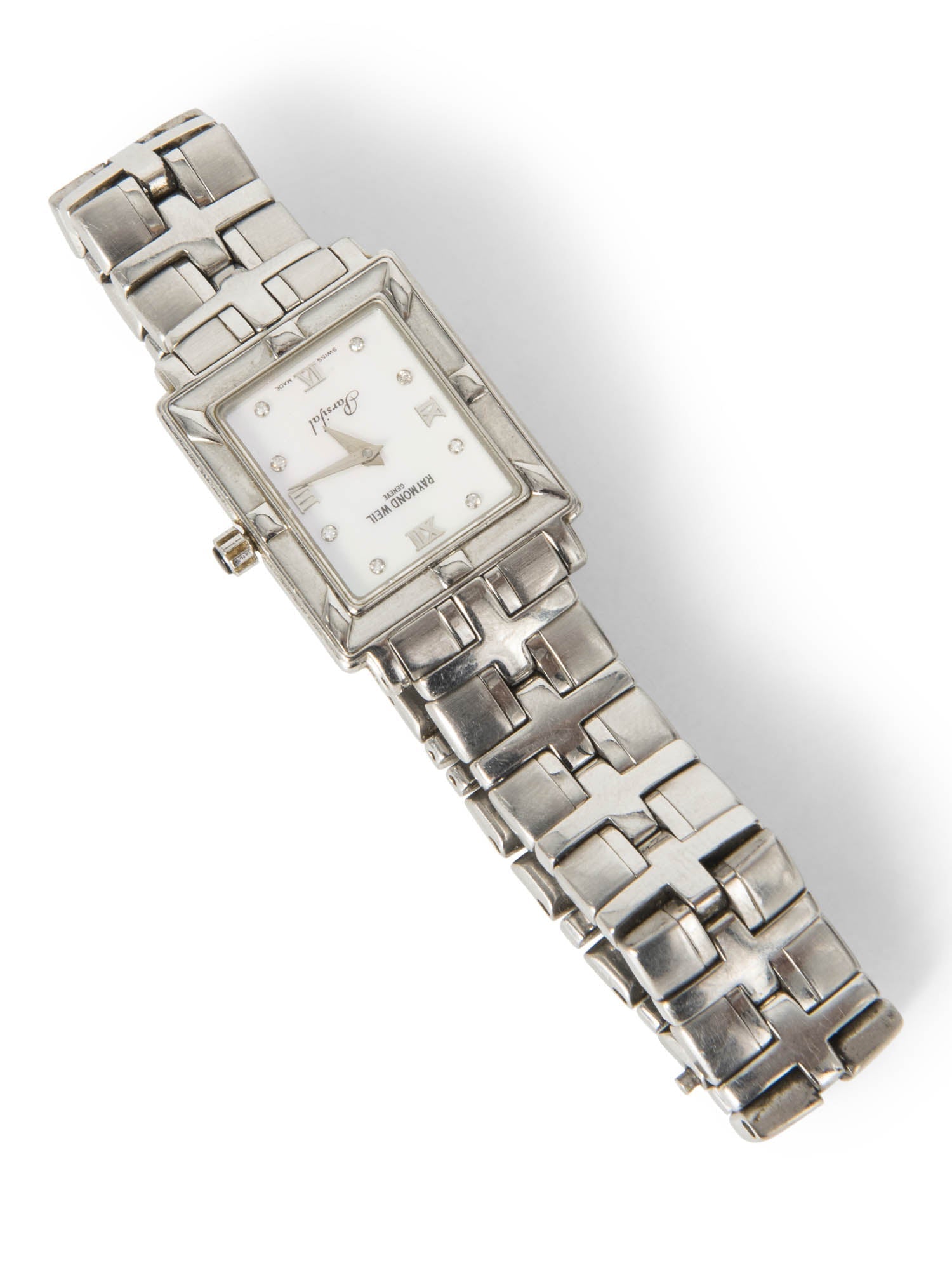 Raymond Weil Logo Diamond Mother of Pearl Square Watch-designer resale