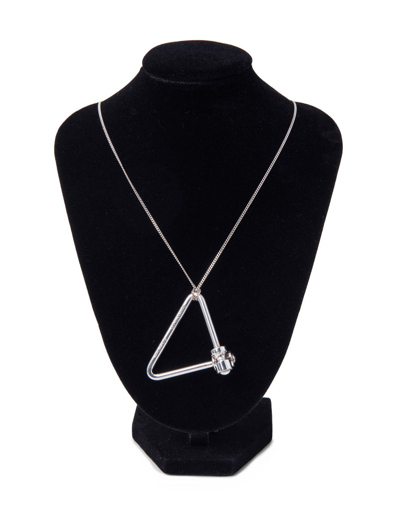 Tiffany & Co. Sterling Silver Paloma Picasso Abstract Triangle Necklace-designer resale