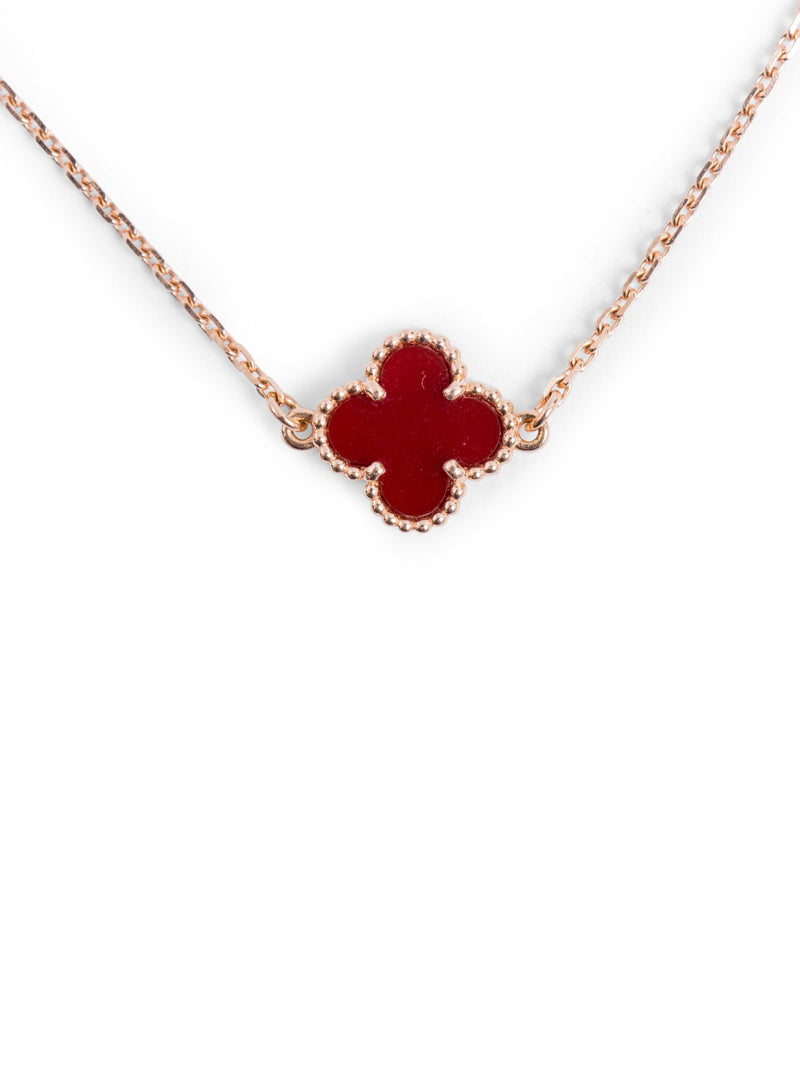 Van Cleef & Arpels Sweet Alhambra Rose Gold Necklace, Van Cleef & Arpels