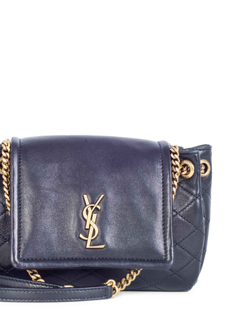 Saint Laurent - Authenticated Kate Monogramme Clutch Bag - Leather Black Plain For Woman, Very Good condition