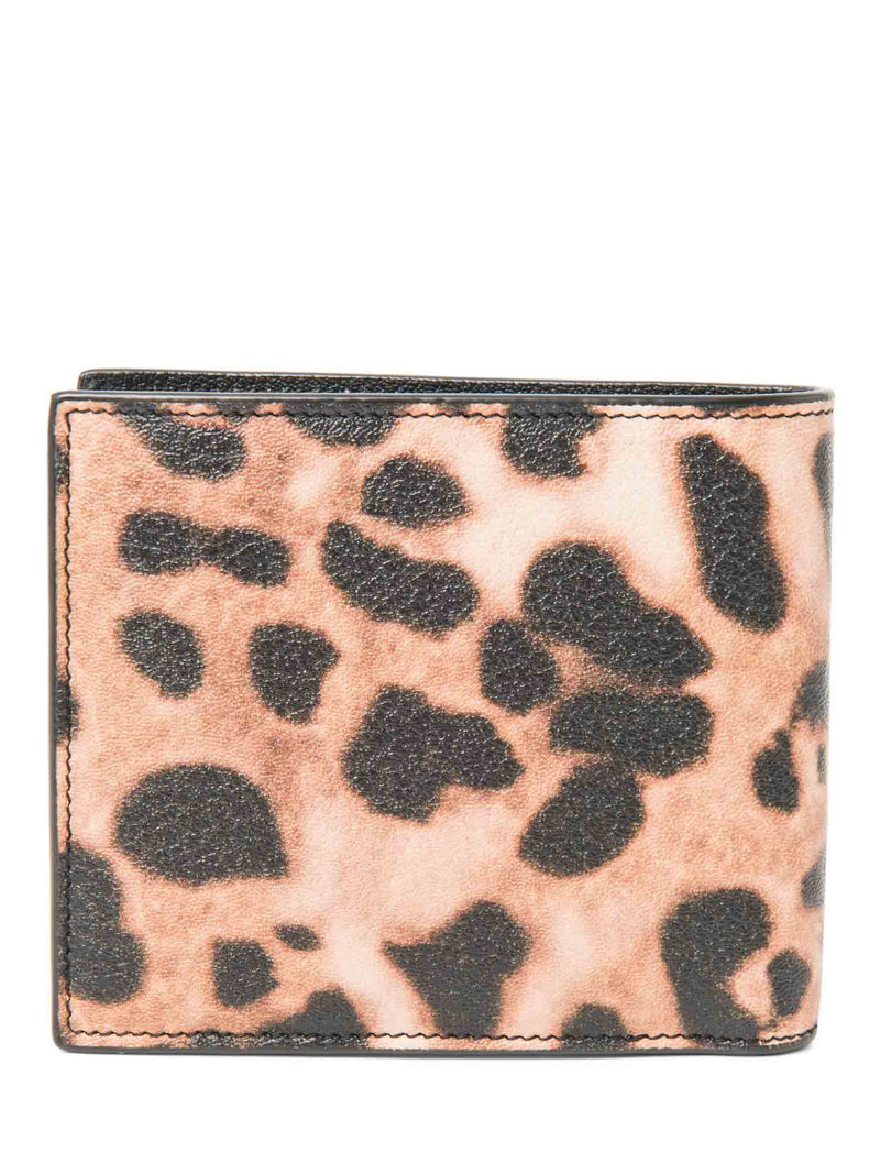 Yves Saint Laurent Logo Leopard Print Wallet Brown Black-designer resale