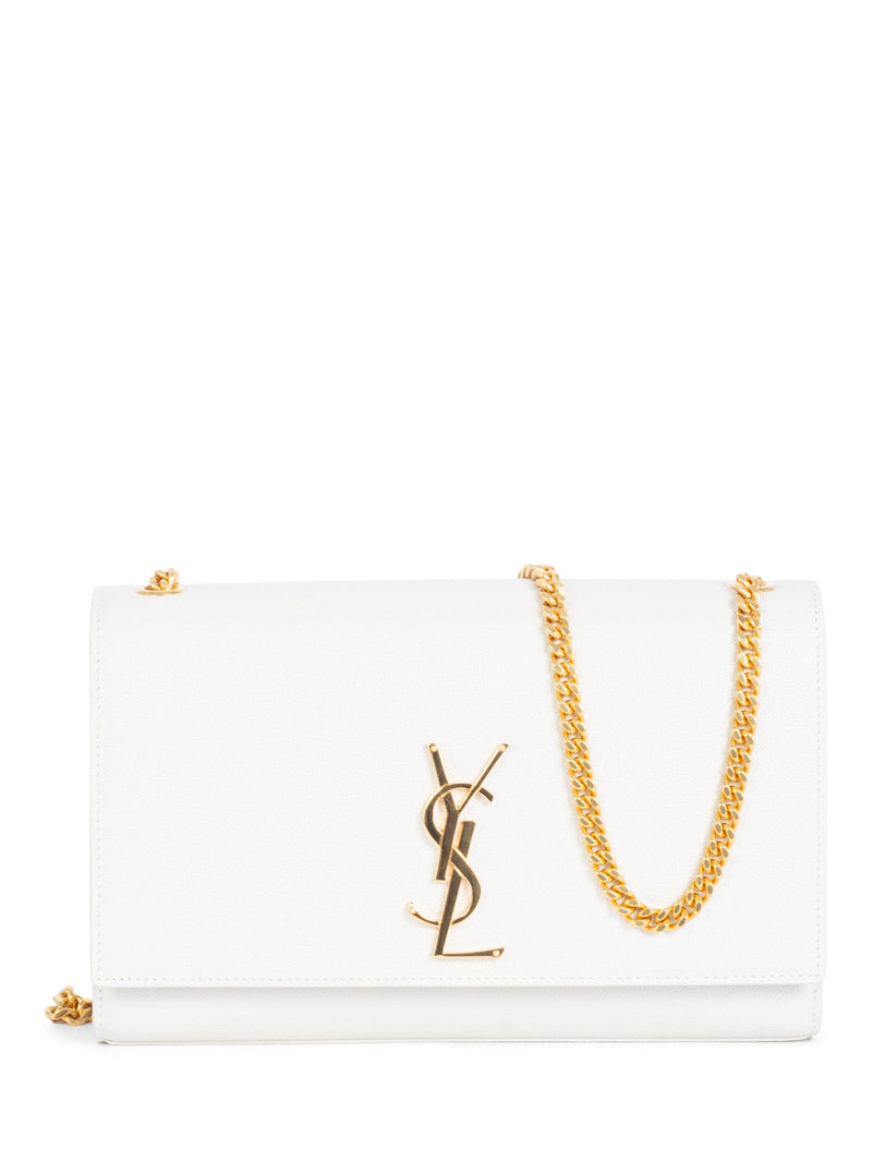 Yves Saint Laurent Medium Kate Flap Messenger White-designer resale