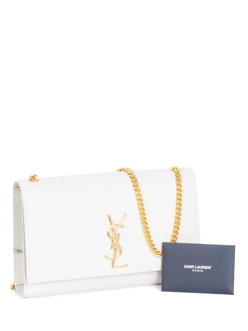 Yves Saint Laurent Medium Kate Flap Messenger White-designer resale