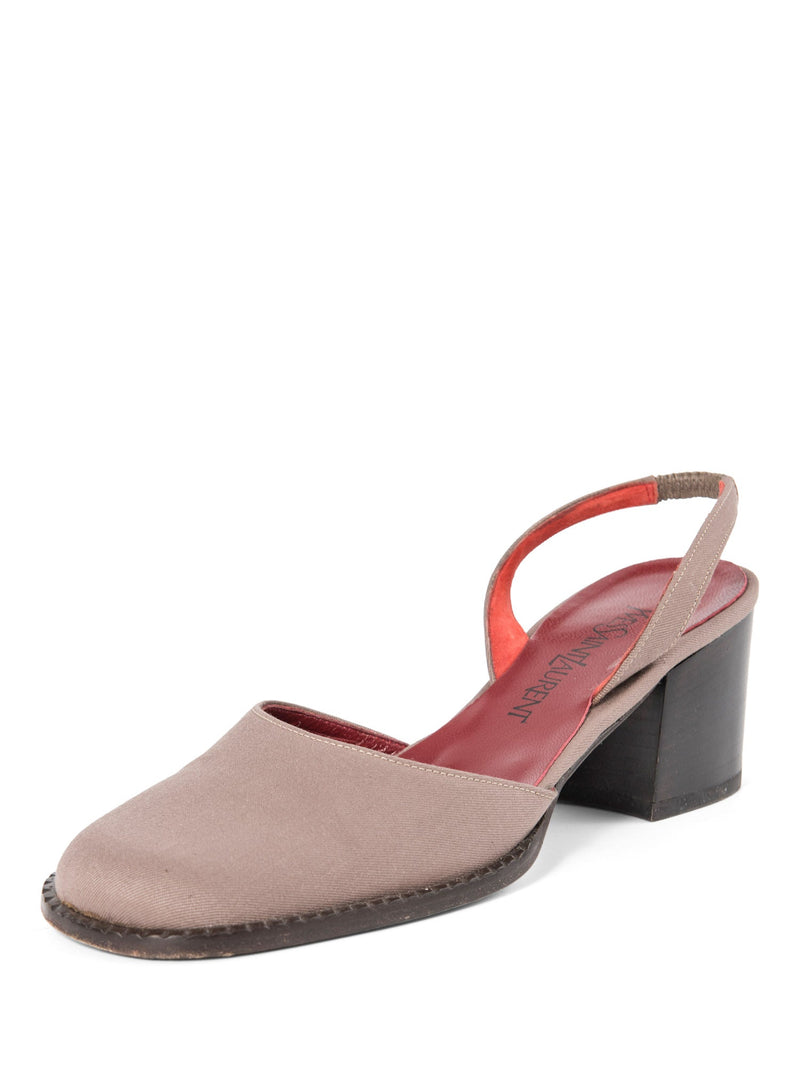 Taupe 2024 slingback shoes