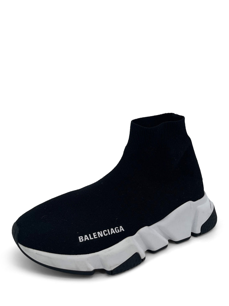 Balenciaga Speed Graffiti black stretchknit sneakers  Harvey Nichols