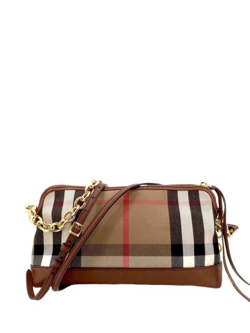 Burberry Crossbody Hampshire House Check Derby New