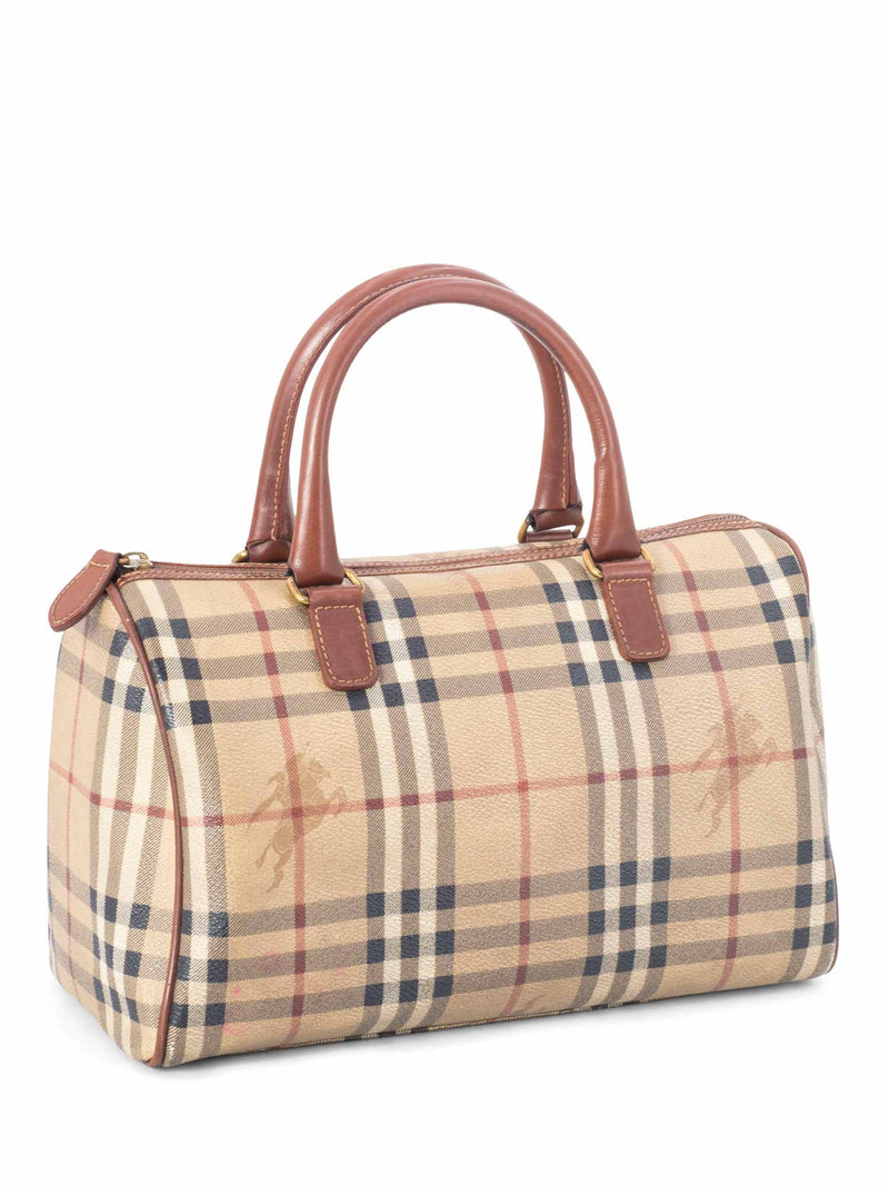 Burberry, Bags, Authentic Burberry Nova Check Boston Speedy Handbag  Medium Size