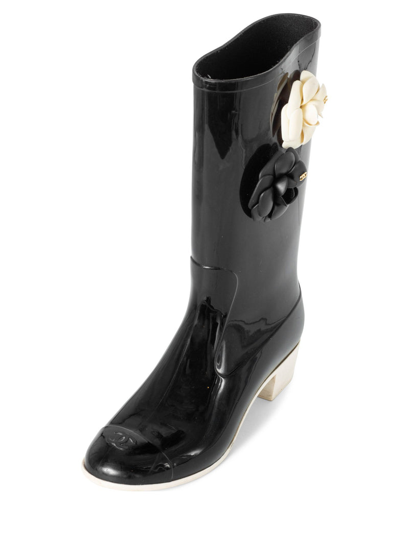Chanel Interlocking CC Logo Rubber Rain Boots - ShopStyle