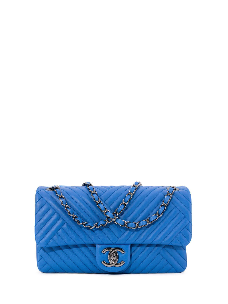 CHANEL, Bags, Chanel Jumbo Classic Double Flap Bag Royal Blue Authentic  With Box Card Dust Bag