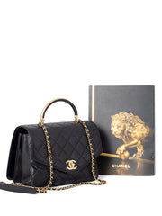 Chanel Caviar top handle flap bag Black Leather ref.177799 - Joli Closet