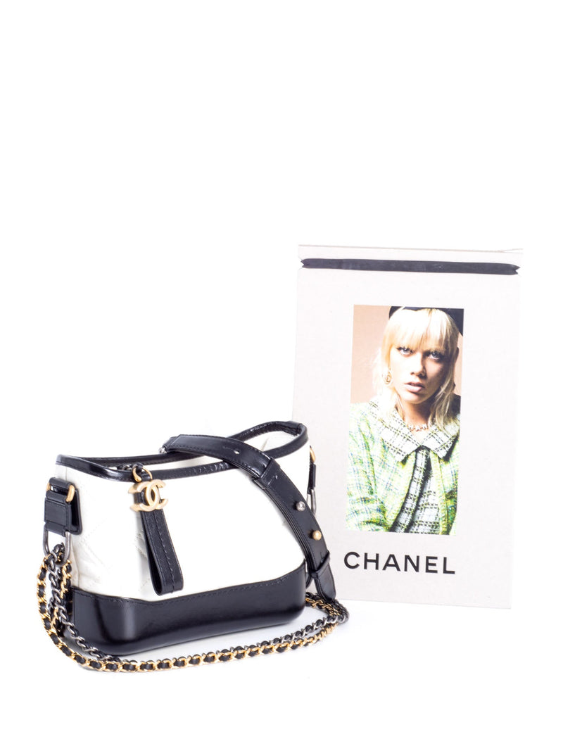 Chanel 's Gabrielle Small Hobo Bag In White/black
