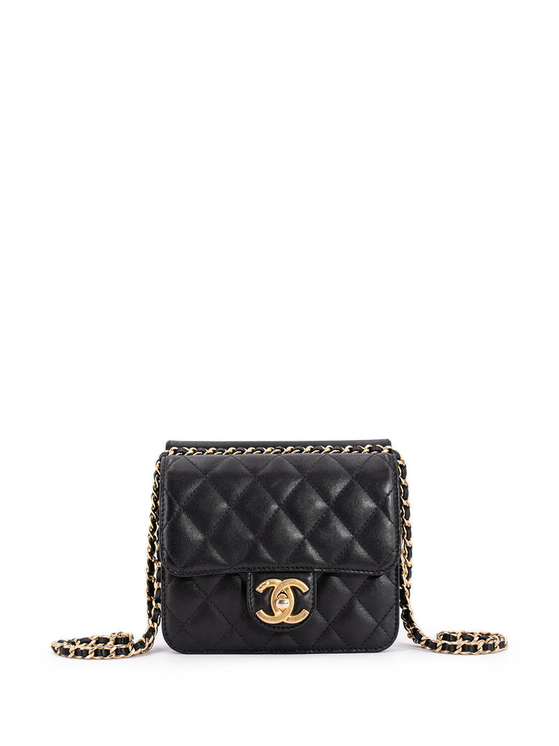 Chanel Black Mini Square Caviar Flap Bag