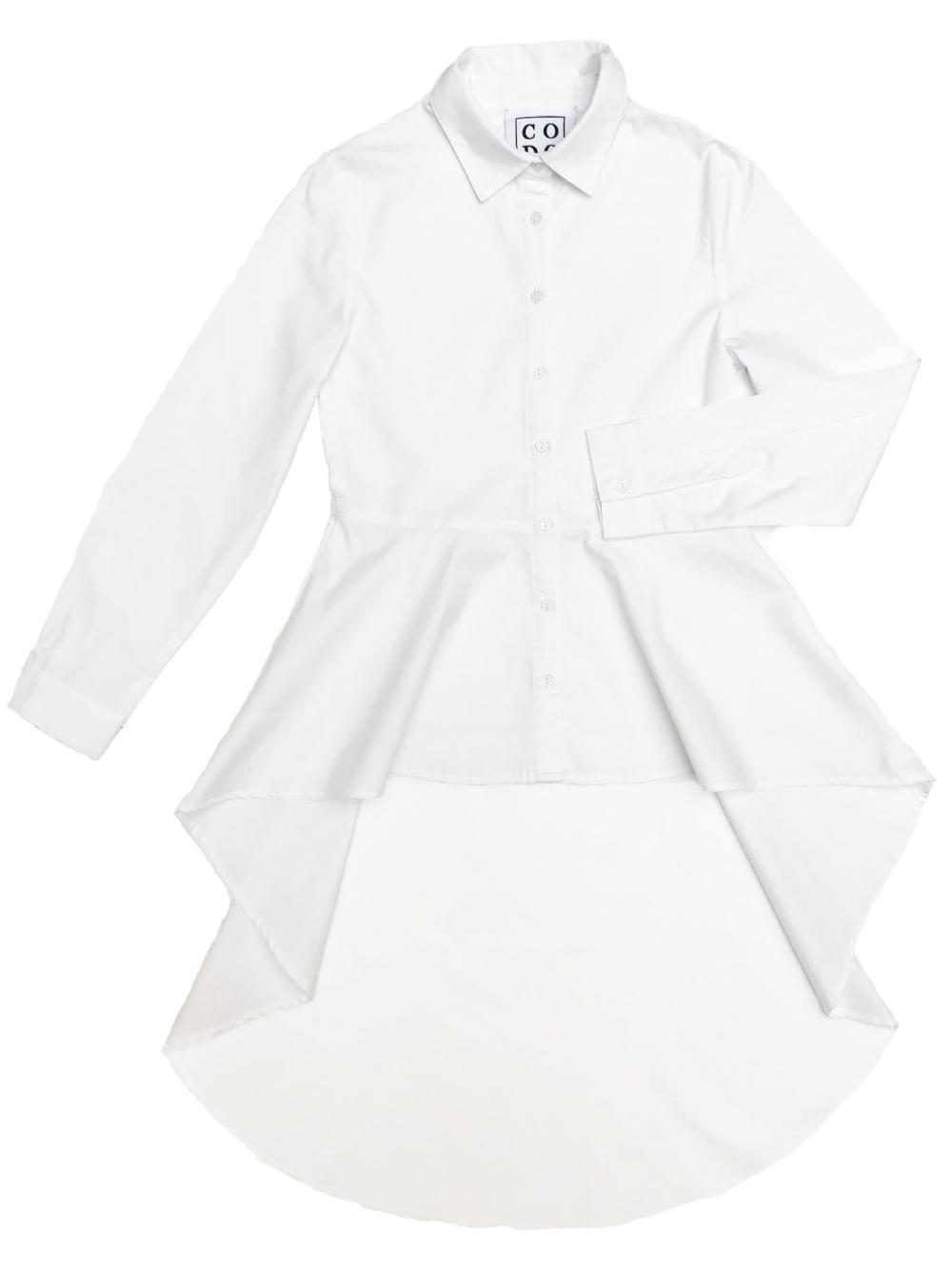 CODO Cotton High Low Shirt White-designer resale