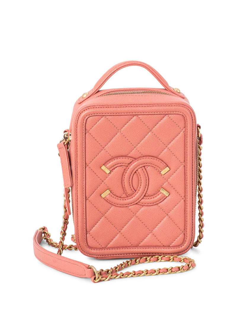 Chanel Pink Quilted Leather CC Phone Case Chanel