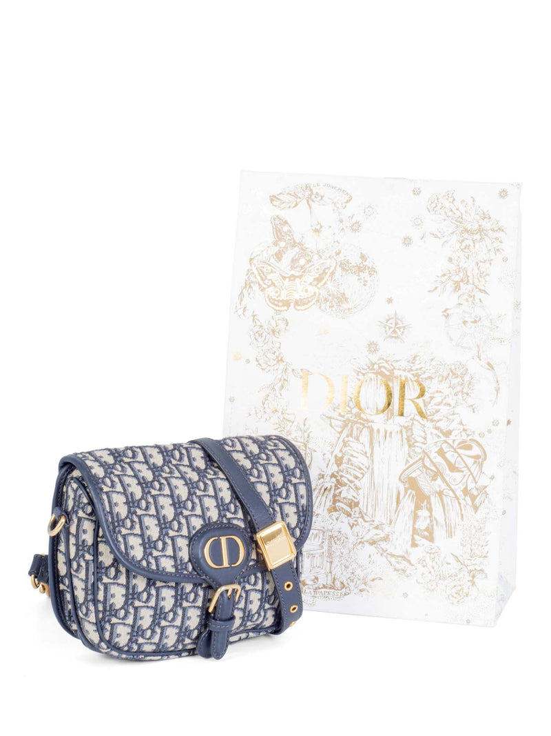 Dior - Saddle Bag with Strap Blue Dior Oblique Jacquard - Women