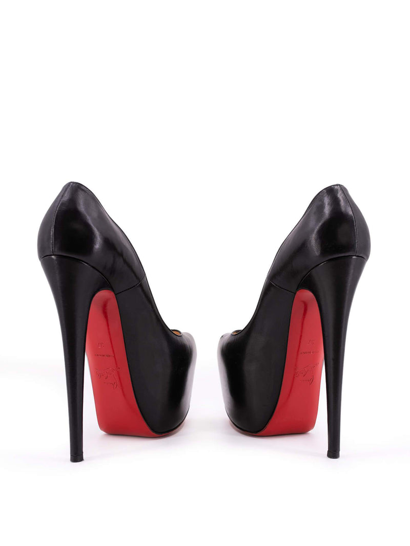 Christian Louboutin - Authenticated Daffodile Heel - Leather Black Plain for Women, Good Condition