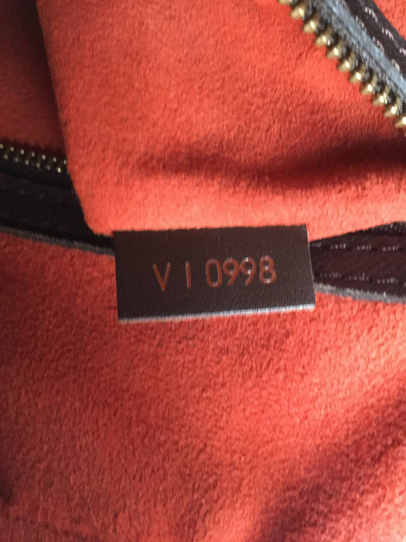 Louis Vuitton Damier Ebene Triana Top Handle Bag For Sale at