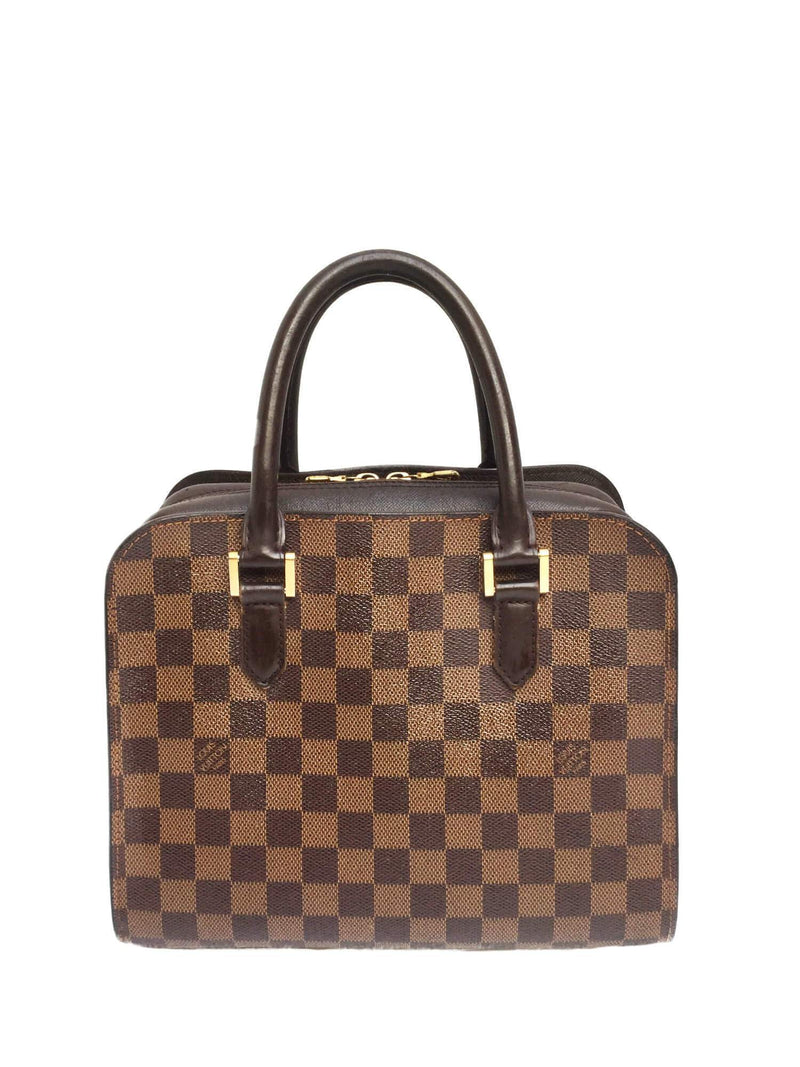 Authentic Louis Vuitton Damier Ebene Leather Pouch Mini Purse