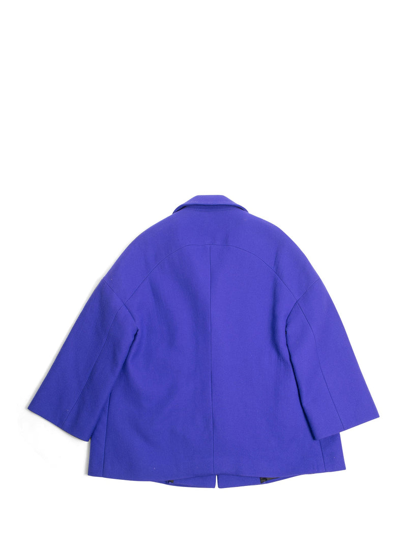 Escada Wool Short Coat Purple