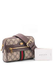 GUCCI Ophidia Small GG Supreme Canvas Web Belt Bag Brown 517076 - Fina