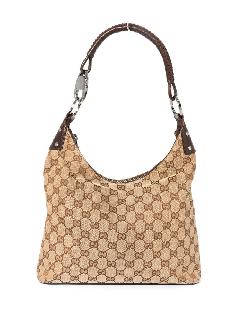 Gucci Vintage Brown GG Monogram Crossbody Bag