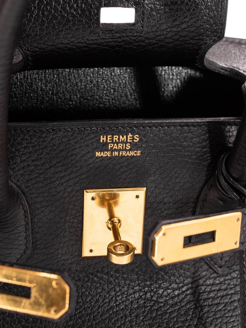 Hermes Birkin 40 Black Ardennes Leather with Gold Hardware