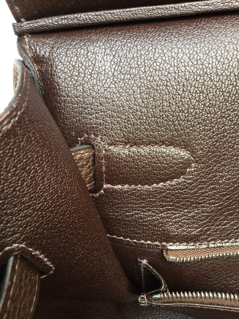Hermes Birkin 35cm Bag Togo Calfskin Leather Palladium Hardware