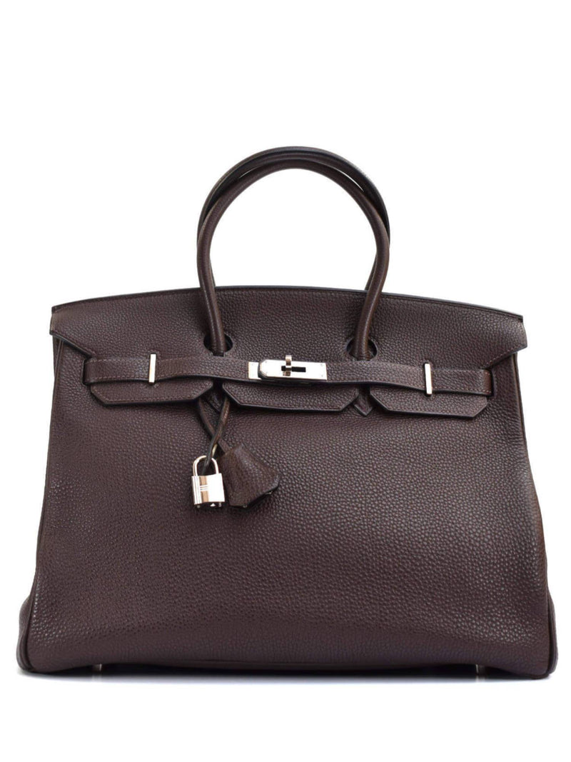 Hermes Birkin Mini Bag Togo Leather Palladium Hardware In Purple