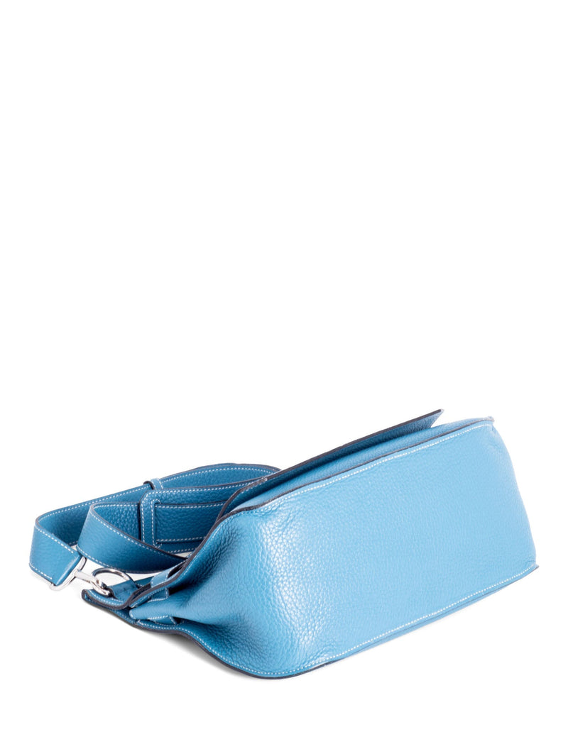Jypsiere leather handbag Hermès Blue in Leather - 32596137
