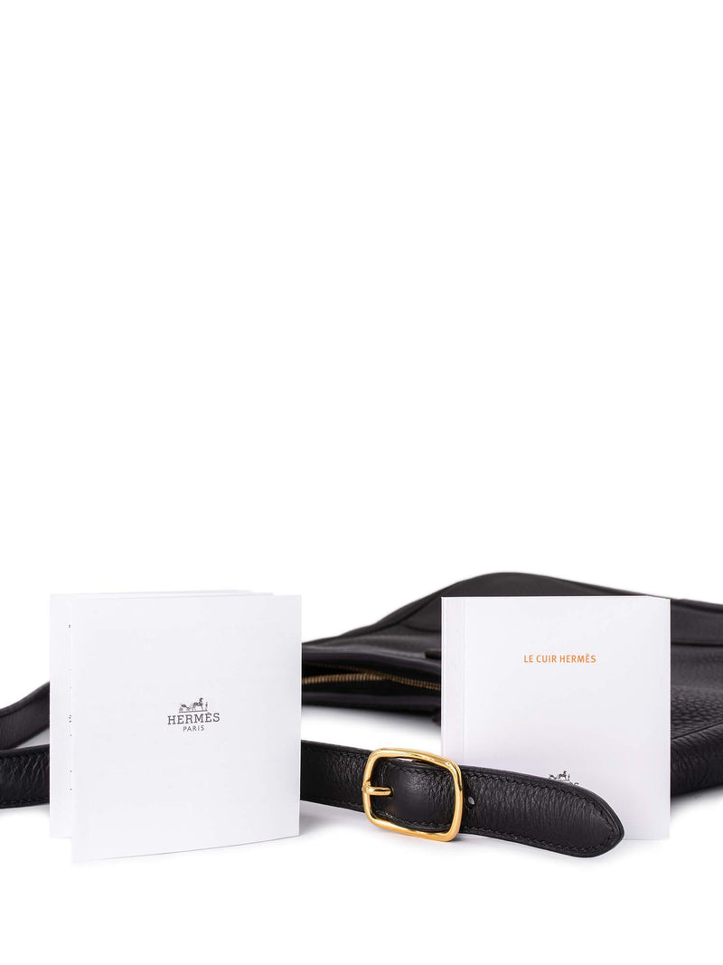 Hermès Hermes Black Fjord Simplon Travel Bag 53 Leather Pony-style calfskin  ref.713948 - Joli Closet