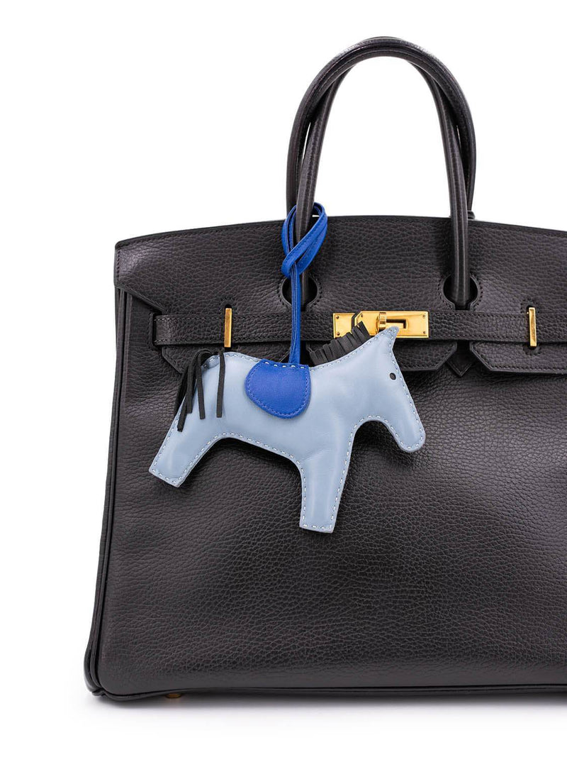 Hermes Bag Charm Rodeo Horse Milo MM Noir in Agneau Milo Leather - US